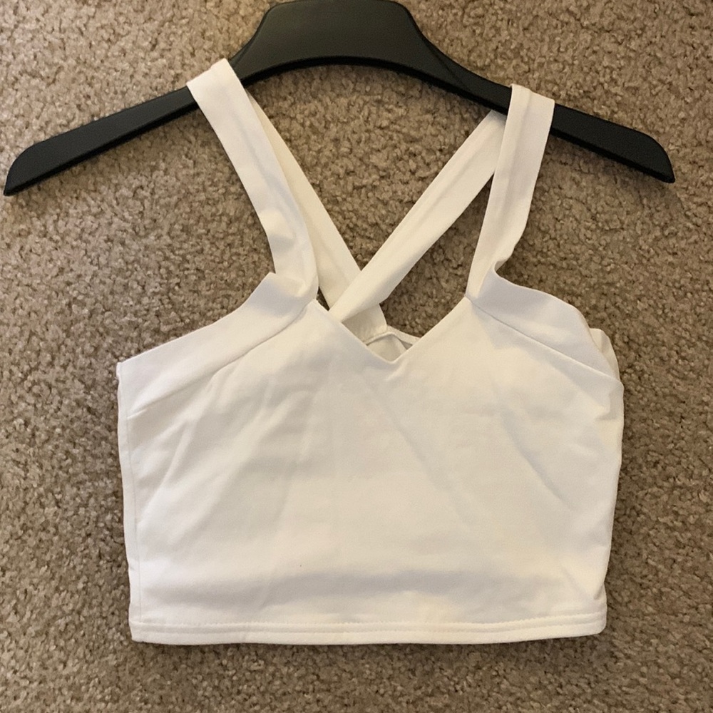 White Cropped Tanktop